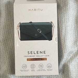 Selene Crossbody Wallet Case - Black